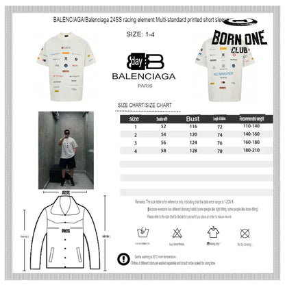 Balenciaga Graphic Print T-Shirt Camiseta T-shirt