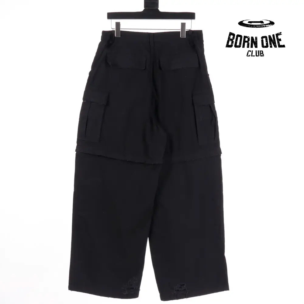 Balenciaga Large Cargo Pants in Black Calça Jeans