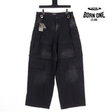 Balenciaga Large Cargo Pants in Black Calça Jeans