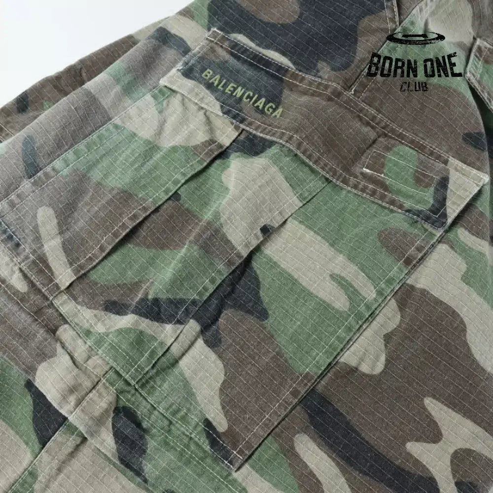 Balenciaga Large Cargo Pants in Dark Green Calça