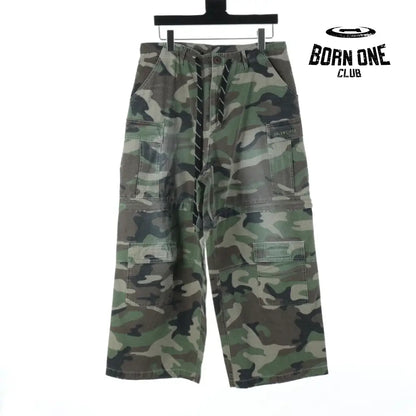 Balenciaga Large Cargo Pants in Dark Green Calça