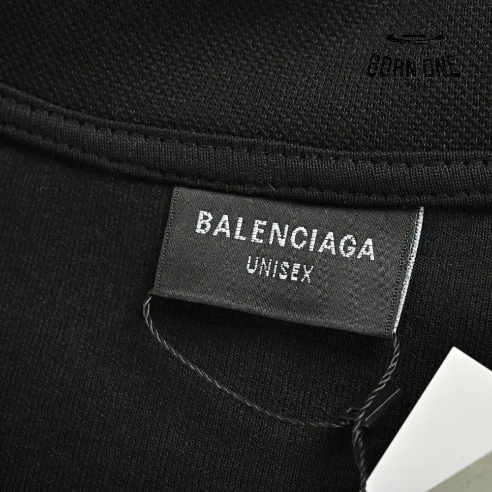 Balenciaga Long Sleeve Logo Shirt - Black Sweatshirts