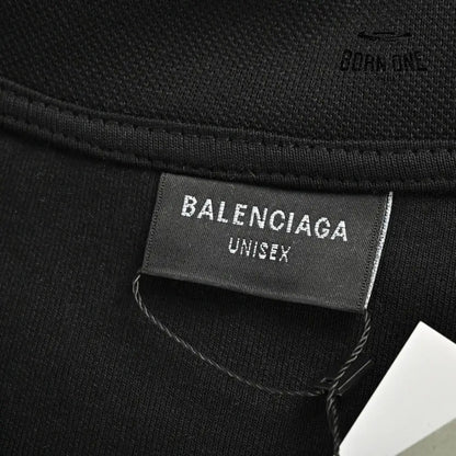 Balenciaga Long Sleeve Logo Shirt - Black Sweatshirts