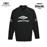 Balenciaga Long Sleeve Logo Shirt - Black Sweatshirts