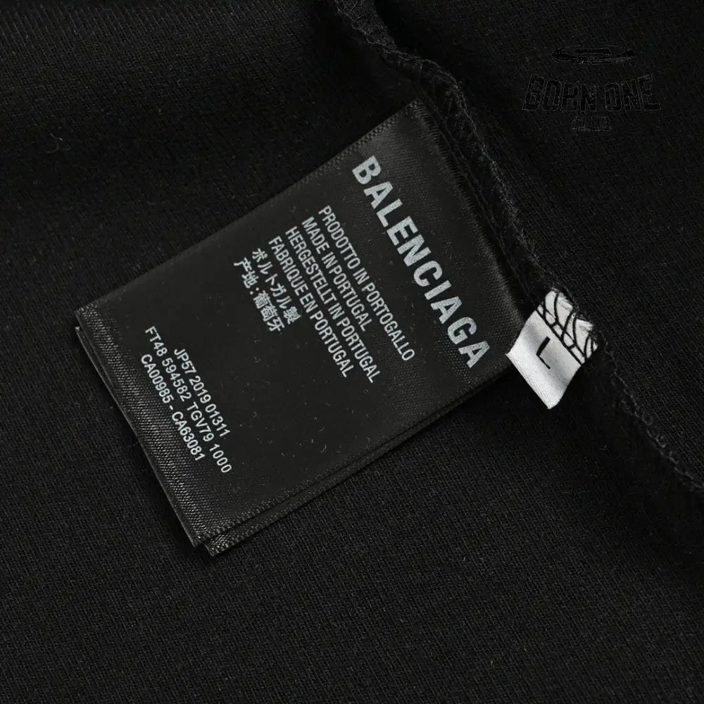 Balenciaga Long Sleeve Logo Shirt - Black Sweatshirts