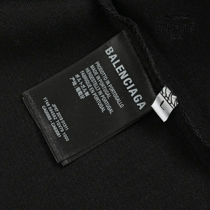 Balenciaga Long Sleeve Logo Shirt - Black Sweatshirts