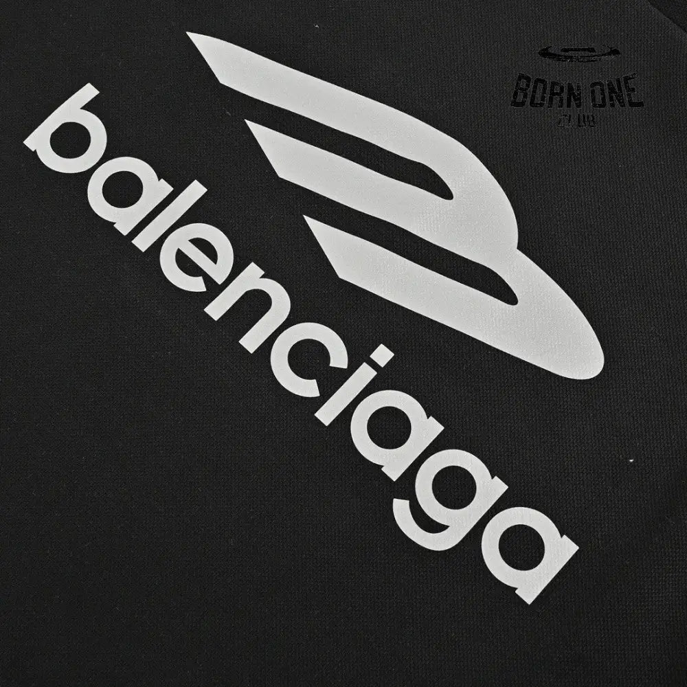 Balenciaga Long Sleeve Logo Shirt - Black Sweatshirts