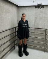 Balenciaga Long Sleeve Logo Shirt - Black Sweatshirts