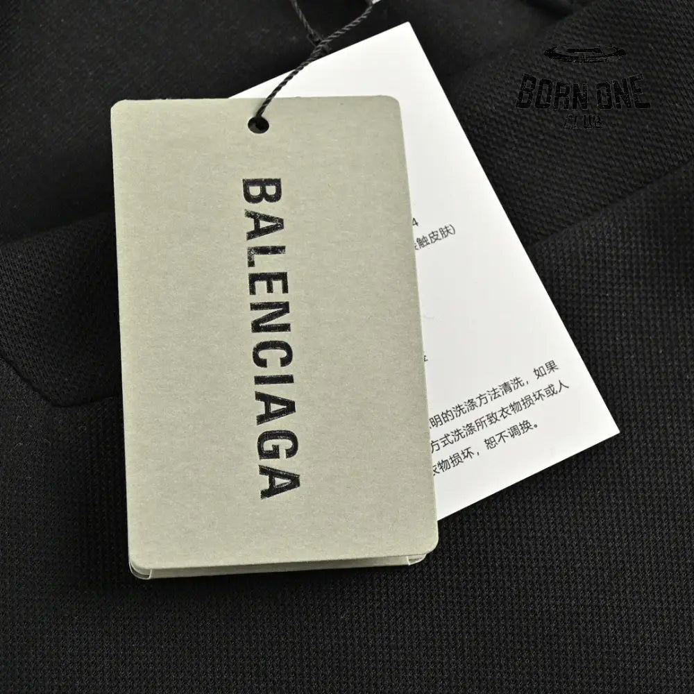 Balenciaga Long Sleeve Logo Shirt - Black Sweatshirts