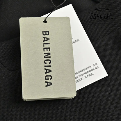 Balenciaga Long Sleeve Logo Shirt - Black Sweatshirts