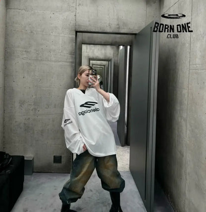 Balenciaga Long Sleeve Logo Shirt Sweatshirts