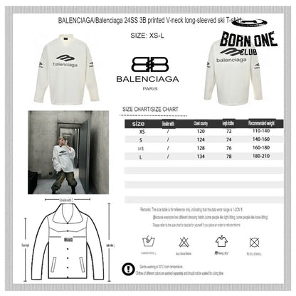 Balenciaga Long Sleeve Logo Shirt Sweatshirts