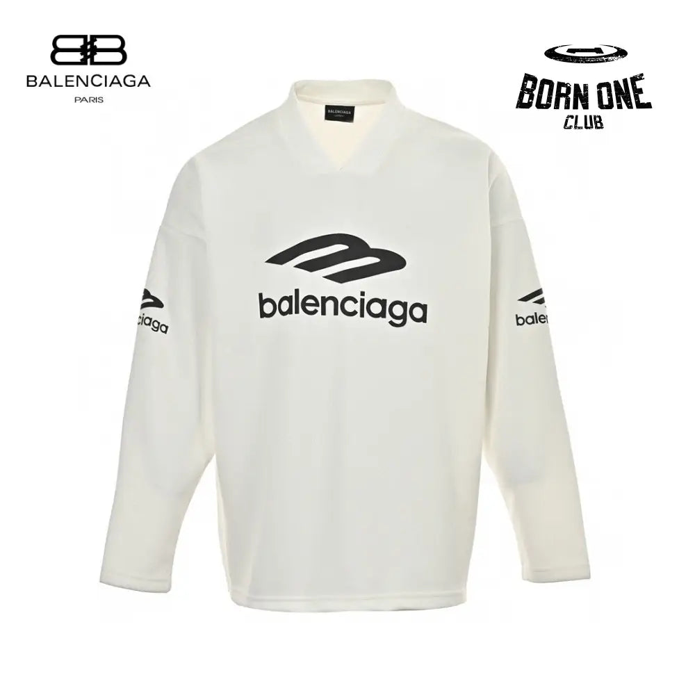 Balenciaga Long Sleeve Logo Shirt Sweatshirts