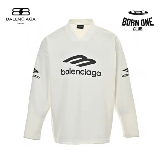Balenciaga Long Sleeve Logo Shirt Sweatshirts