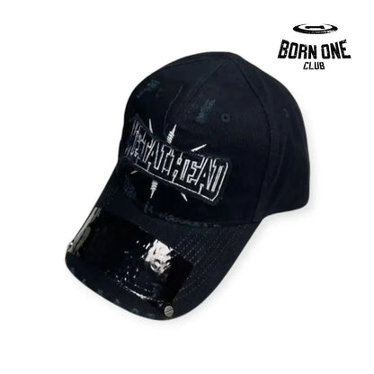 Balenciaga Metalhead Cap in Black Boné
