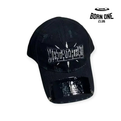 Balenciaga Metalhead Cap in Black Boné