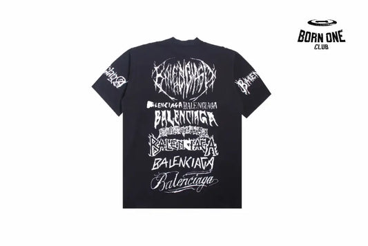 Balenciaga Multi-Logo T-Shirt (Black) Camiseta T-shirt