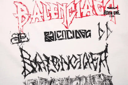 Balenciaga Multi-Logo T-Shirt (White) Camiseta T-shirt