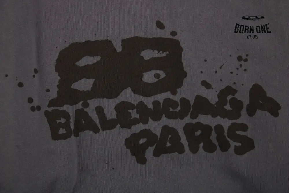 Balenciaga Paris Graffiti Hoodie - Blue Moletom Sweatshirts