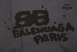 Balenciaga Paris Graffiti Hoodie - Blue Moletom Sweatshirts