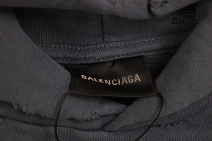 Balenciaga Paris Graffiti Hoodie - Blue Moletom Sweatshirts