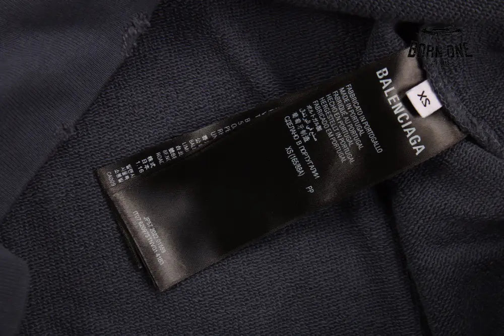 Balenciaga Paris Graffiti Hoodie - Blue Moletom Sweatshirts