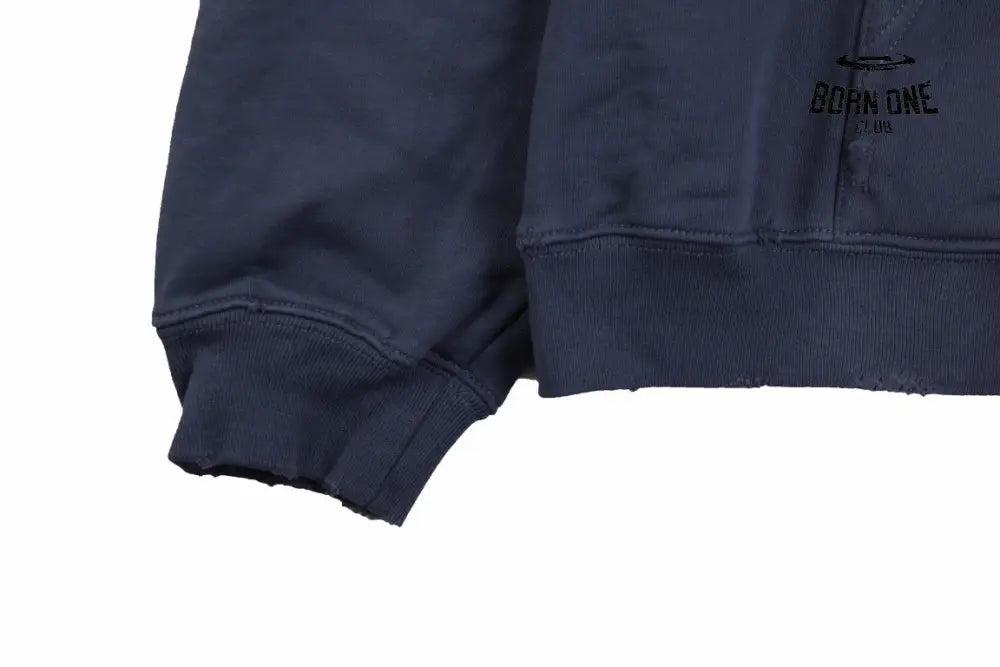 Balenciaga Paris Graffiti Hoodie - Blue Moletom Sweatshirts