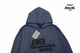Balenciaga Paris Graffiti Hoodie - Blue Moletom Sweatshirts
