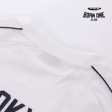 Balenciaga Paris Soccer Long Sleeve Oversized T-Shirt in White Camiseta