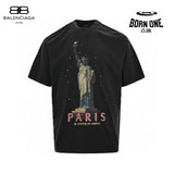 Balenciaga Paris Statue of Liberty T-Shirt (Black) Camiseta T-shirt