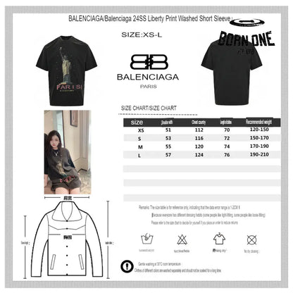 Balenciaga Paris Statue of Liberty T-Shirt (Black) Camiseta T-shirt