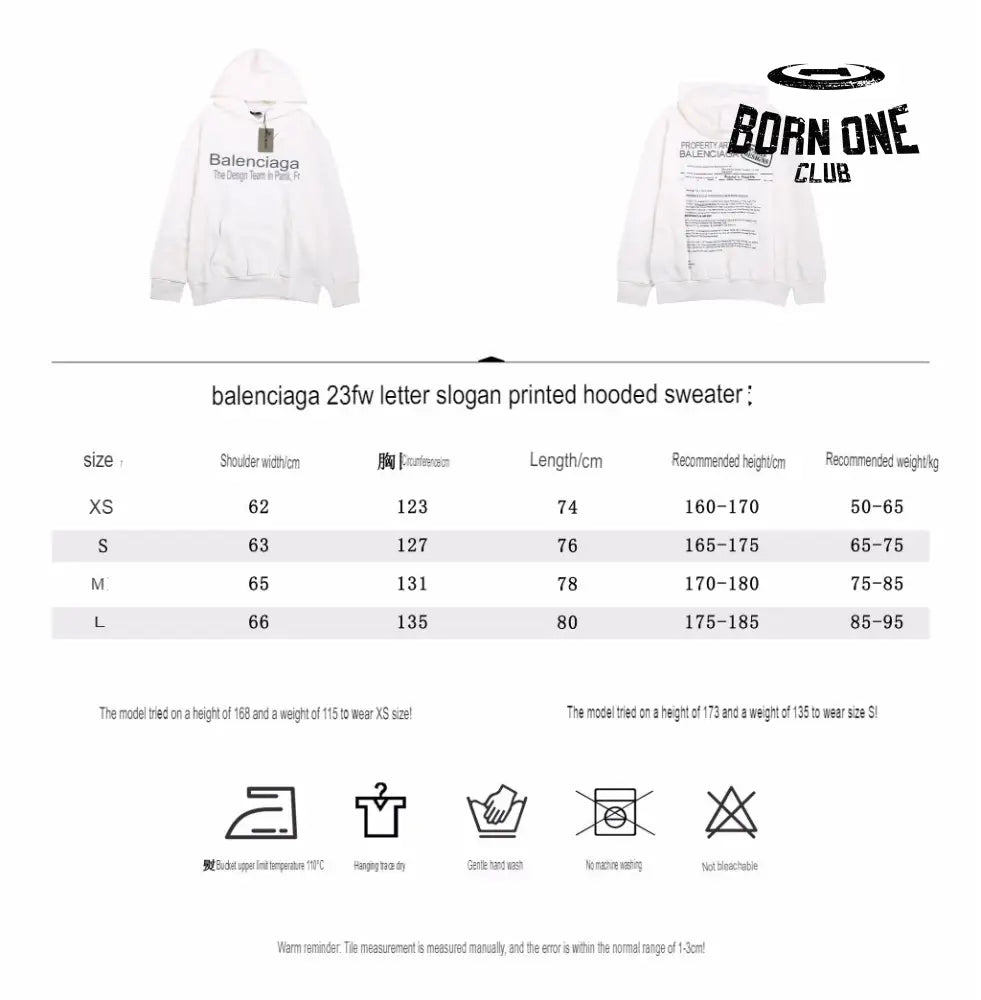 Balenciaga Paris Team Hoodie Moletom Sweatshirts