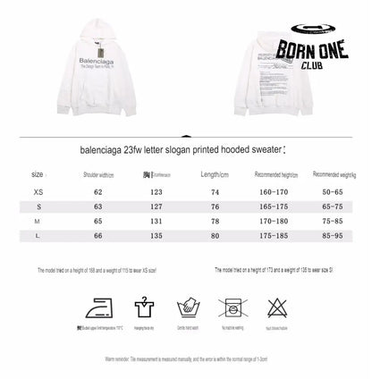 Balenciaga Paris Team Hoodie Moletom Sweatshirts
