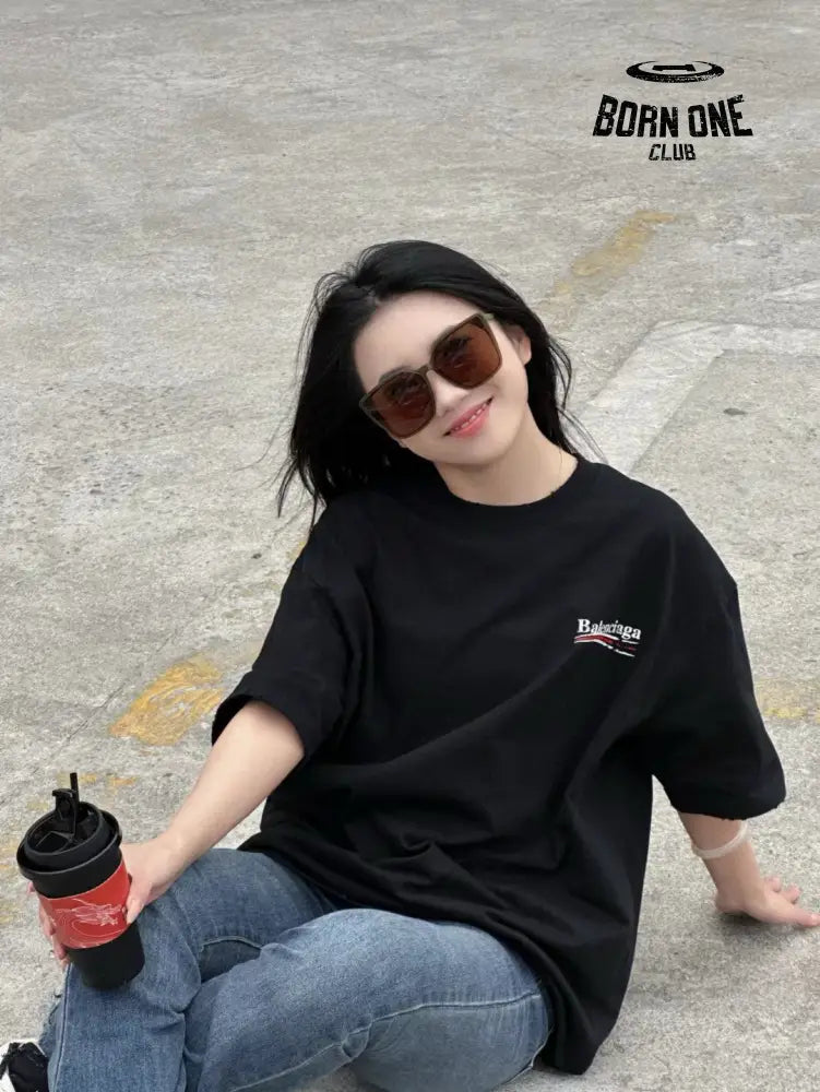 Balenciaga Political Campaign T-Shirt (Black) Camiseta T-shirt