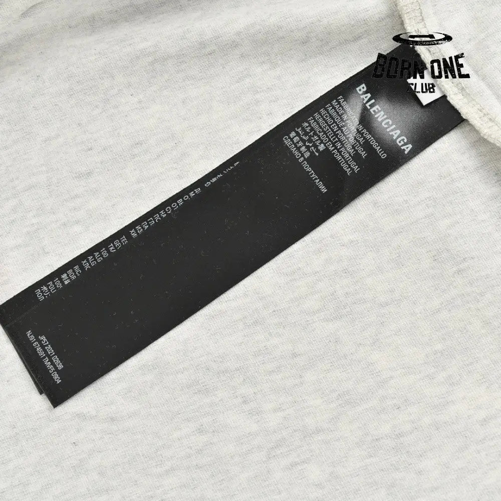 Balenciaga Red Logo Graphic T-Shirt (Gray) Camiseta T-shirt