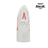 Balenciaga Red Logo Graphic T-Shirt (Gray) Camiseta T-shirt