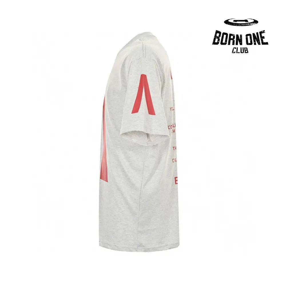 Balenciaga Red Logo Graphic T-Shirt (Gray) Camiseta T-shirt