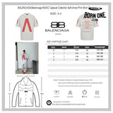Balenciaga Red Logo Graphic T-Shirt (Gray) Camiseta T-shirt