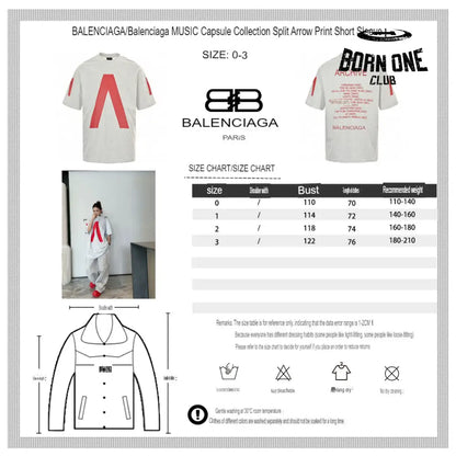 Balenciaga Red Logo Graphic T-Shirt (Gray) Camiseta T-shirt