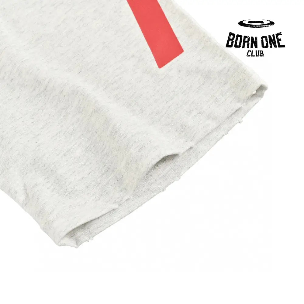 Balenciaga Red Logo Graphic T-Shirt (Gray) Camiseta T-shirt