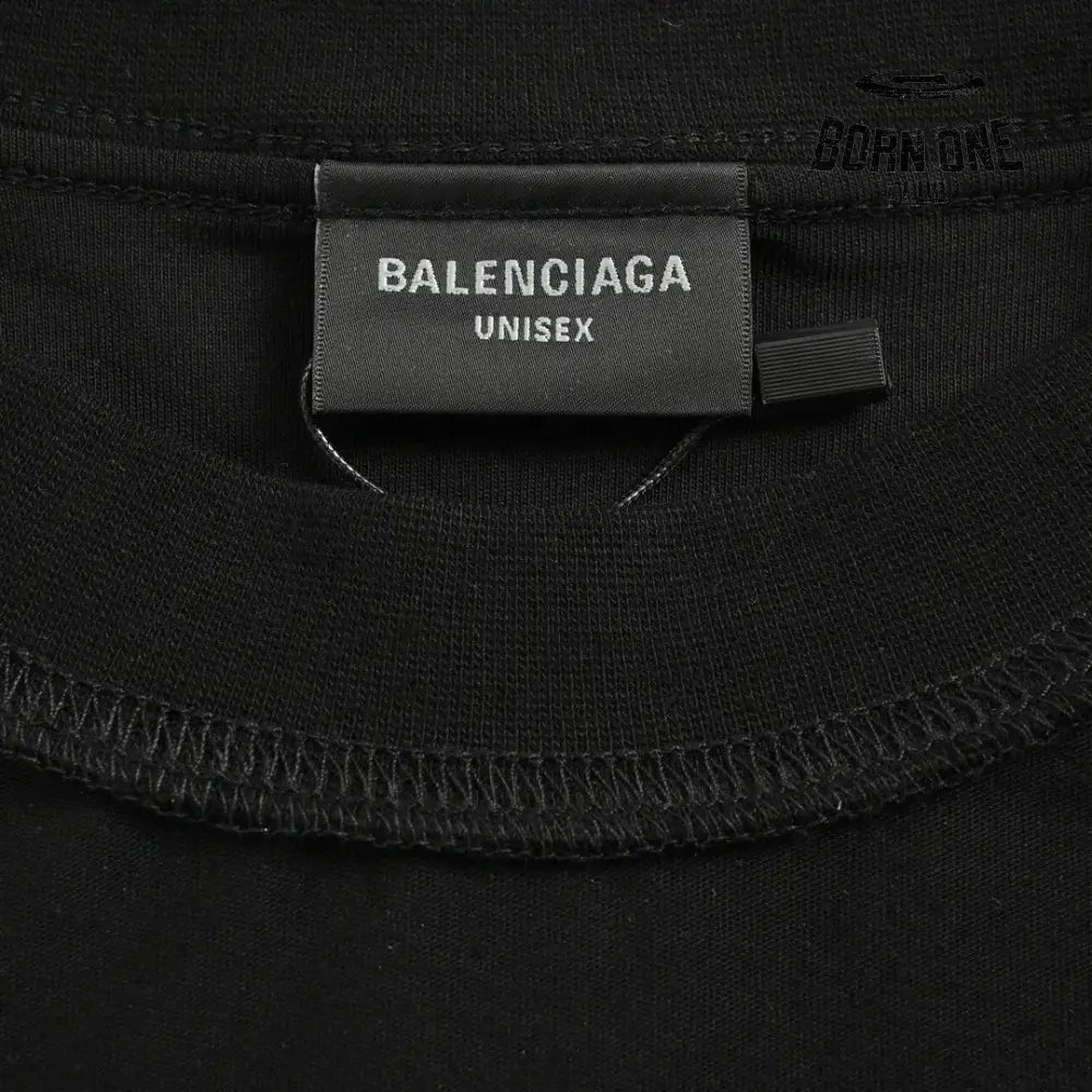 Balenciaga Reflective Logo Black T-Shirt Camiseta T-shirt