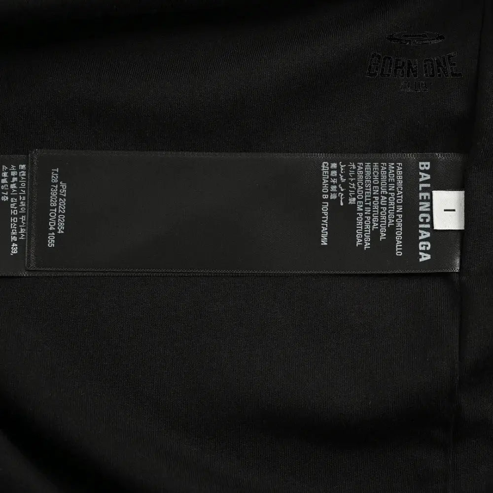 Balenciaga Reflective Logo Black T-Shirt Camiseta T-shirt