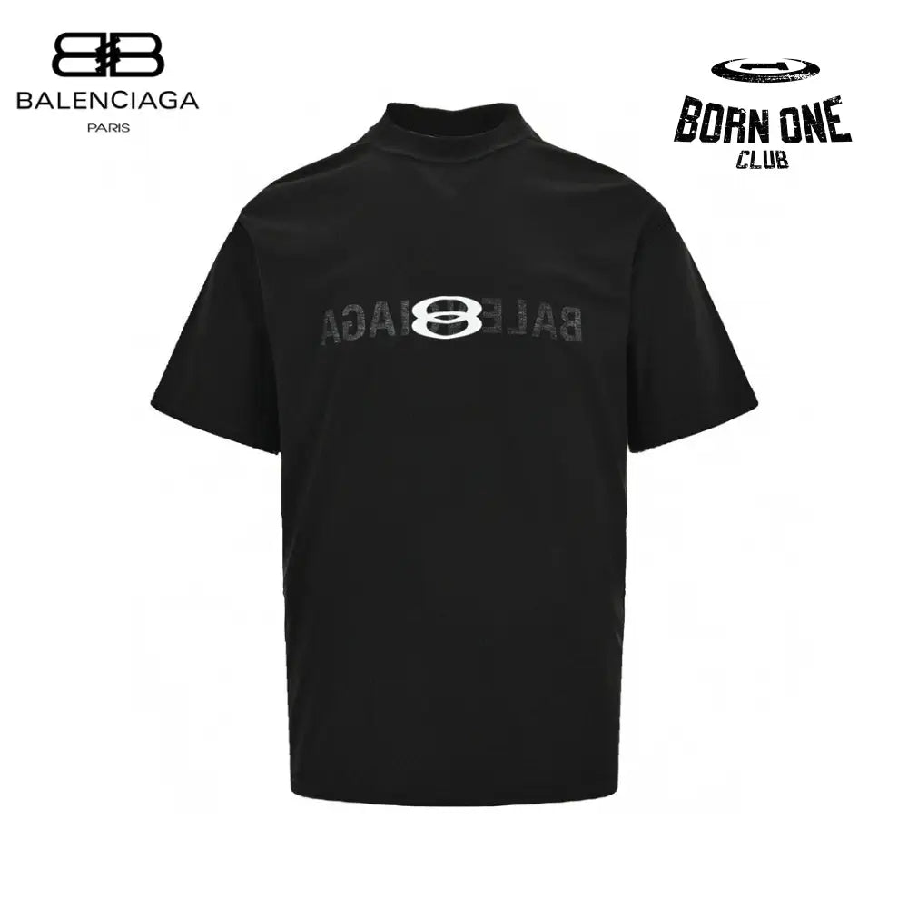 Balenciaga Reflective Logo Black T-Shirt Camiseta T-shirt
