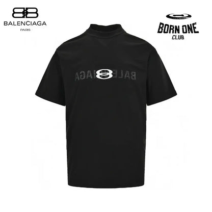 Balenciaga Reflective Logo Black T-Shirt Camiseta T-shirt