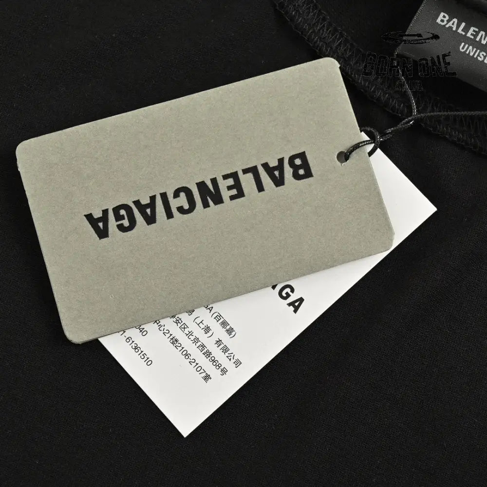 Balenciaga Reflective Logo Black T-Shirt Camiseta T-shirt