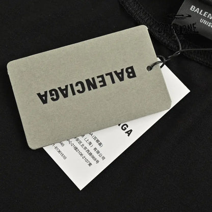 Balenciaga Reflective Logo Black T-Shirt Camiseta T-shirt