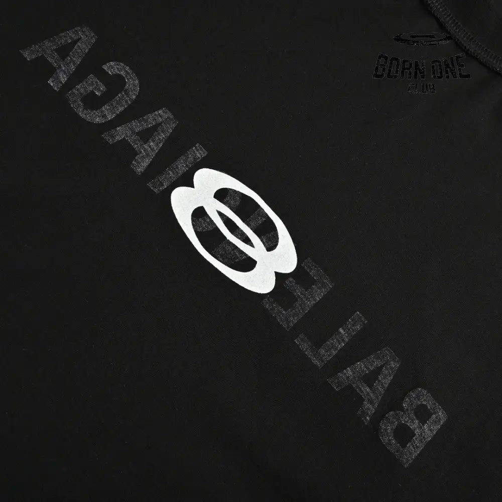 Balenciaga Reflective Logo Black T-Shirt Camiseta T-shirt