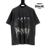 Balenciaga Rock Band Oversized T-Shirt in Black Camiseta