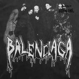 Balenciaga Rock Band Oversized T-Shirt in Black Camiseta