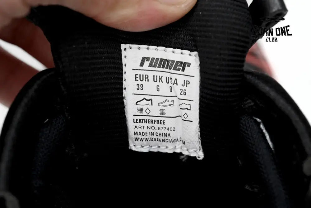 Balenciaga Runner Black And Red Characters